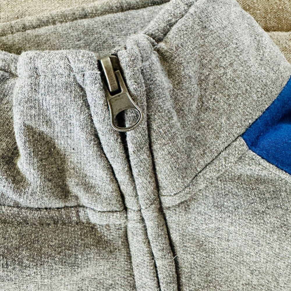 new york giants nfl full zip sweatshirt gray blue football fan gear large - Picture 7 of 13